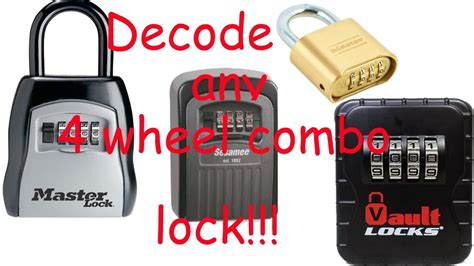 how to open master lock 4 digit combination|(345) How to Open ANY 4 Wheel Combination Lock.